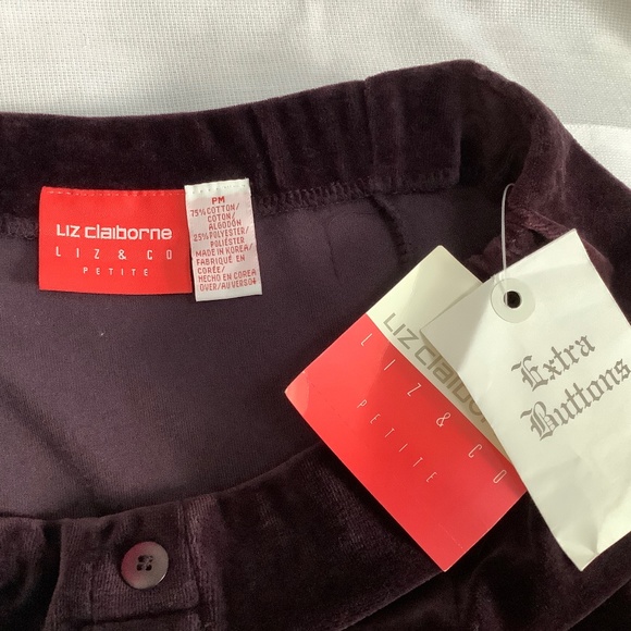 Liz Claiborne Velvet Skirt, Full Length, Size MP, Color: Purple - Picture 5 of 7
